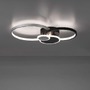 Kruhová - LD 14548-18 PAPILON LED stropní svítidlo, černá, hliník, 4 kruhy, teplá bílá, úsporné 3000K - LEUCHTEN DIREKT / JUST LIGHT - foto 4