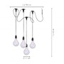 Vícečetná - LD 19094-18 ENNI LED závěsné svítidlo, černá, ochrana proti stříkající vodě, moderní, časovač 3000K - LEUCHTEN DIREKT / JUST LIGHT - foto 4