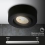 Bodová - BRI 7990015 LED vestavné / přisazené bodové svítidlo – pr.90mm, stmívatelné, 5W, 230V, teplá bílá, nastavitelné, černá - BRILONER - foto 4