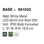 Bodová - NV 661002 Bodové svítidlo BASE matný bílý kov GU10 2x5W IP20 bez žárovky - NOVA LUCE - foto 4
