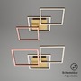Hranatá - BRILO 3217-017 LED stropní svítidlo, 76,3 cm, 30 W, 1300 lm, zlatá - BRILO - foto 4