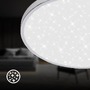 Kruhová - BRI 3934018 Tak stropní svítidlo pr.33 cm - 22W, 2400lm, LED, hvězdné nebe, IP44, chrom - BRILONER - foto 4