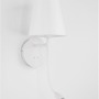 S ramenem - NV 9182371 Nástěnné svítidlo NIA bílý kov bílé stínidlo vypínač na těle LED 3W 3000K E14 1x5W 230V IP20 bez žárovky se čtecí lampičkou - NOVA LUCE - foto 4