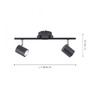 Bodová - LD 11942-13 TARIK LED stropní svítidlo, antracit, 2 ramenné, nastavitelné spoty MEDION 3000K - LEUCHTEN DIREKT / JUST LIGHT - foto 4
