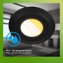 Koupelnová - BRI 7589035 Klira 3ks sada LED vestavné bodové svítidlo do koupelny 230V, stmívatelné, IP44, černá - BRILONER - foto 4