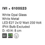 Plafoniéry - NV 6100523 Stropní svítidlo IVI stropní svítidlo IP44 bílé opálové sklo E27 2x12W - NOVA LUCE - foto 4