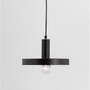 Kruhová - NV 9417053 Závěsné svítidlo GARNI černý kov zvenku zlatá uvnitř černý PVC kabel E27 1x12W 230V IP20 bez žárovky - NOVA LUCE - foto 4