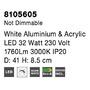 Kruhová - NV 8105605 Stropní svítidlo ALBI bílý hliník a akryl LED 32W 230V 3000K IP20 - NOVA LUCE - foto 4