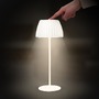 Stolní lampy dekorační - BRILO 7553016 Nabíjecí stolní lampa Riffle - 36,5 cm, 2W, 200lm, IP44, bezdrátová, LED, stmívatelná, dotykový vypínač, bílé - BRILO - foto 4