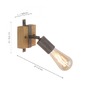 Bodová - LD 13471-79 SLAT Nástěnné a stropní svítidlo s jedním nastavitelným spotem ze dřeva a kovu - LEUCHTEN DIREKT / JUST LIGHT - foto 4