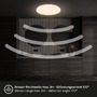 Kruhová - BRILO 3827016 Walk LED stropní svítidlo IP54, 3m dosah čidla, pohybové čidlo bílé - BRILO - foto 4