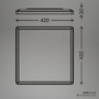 Hranatá - BRILO 7453314 Tava Wood LED stropní svítidlo, přímé a nepřímé osvětlení, ploché, imitace dřeva, 42x42 cm - BRILO - foto 4