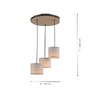 Vícečetná - LD 11236-79 BARK LED stropní svítidlo, 3-ramenné, dřevo, látkové stínidlo, 3xE27 - LEUCHTEN DIREKT / JUST LIGHT - foto 4