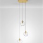 Vícečetná - NV 9006043 Závěsné svítidlo COEN mosazný zlatý kov čiré sklo G9 3x5W 230V IP20 bez žárovky - NOVA LUCE - foto 4