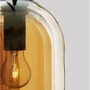 Podélná - NV 9236740 Závěsné svítidlo VELOR dvouvrstvé šampaň sklo černý kabel černá kovová základna E27 3x12W 230V IP20 bez žárovky - NOVA LUCE - foto 4