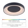 Kruhová - LD 14346-18 LOLAsmart - ANIKA LED stropní svítidlo šedé stmívatelné App + dálkový ovladač RGB+2700-5000K - LEUCHTEN DIREKT / JUST LIGHT - foto 4