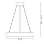 Kruhová - ILUX 211381 ORACLE SP1 D70 BIANCO - IDEALLUX - foto 4