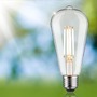 E27 - P 29249 Eco-Line Filament 230V LED žárovka ST64 E27 4,3W 3000K stmívatelné čirá - PAULMANN - foto 4
