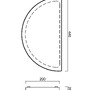 Nouzová - OS NAR48187 NARA 2 nástěnné skleněné svítidlo bílá IP43 3000 K 20W LED nouzové kombinované 3 h (původní kód OS 48187) - OSMONT - foto 4
