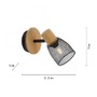 Bodová - LD 15191-79 TAMIS Nástěnné svítidlo spot bodové svítidlo, dřevo / kov, E14 patice - LEUCHTEN DIREKT / JUST LIGHT - foto 4