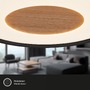 Kruhová - BRILO 3850015 Sufit Wood LED stropní svítidlo ploché, dřevěný dekor, přímé a nepřímé osvětlení, černá - BRILO - foto 4
