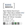 Zapuštěná - NV 9203113 Venkovní zapuštěné svítidlo do země BANG nikl satén hliník LED 1W 3000K IP67 100-240V 42st. vč. driveru - NOVA LUCE - foto 4