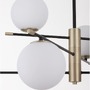 Dekorativní - NV 9009296 Závěsné svítidlo GITCHI matná černá a zlatý kov opálové sklo G9 6x5W 230V IP20 bez žárovky - NOVA LUCE - foto 4