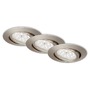 Kruhová - BRI 7172032 3ks sada LED vestavné svítidlo, pr. 8,2 cm, 3,5 W, matný nikl (starý kód: BRI 7172-032) - BRILONER - foto 4