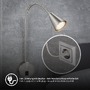 S ramenem - BRI 2082-012 Flexibilní nástěnné svítidlo 45 cm 1xGU10 5W 400lm matný nikl - BRILONER - foto 4