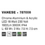 K zrcadlu - NV 787006 Nástěnné svítidlo nad zrcadlo VANESE chromovaný hliník a akryl LED 18W 3000K IP44 - NOVA LUCE - foto 4