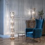 Stojací lampy - M MOD043FL-08G Stojací lampa Puntes 8xE14 480W zlatá ocel křišťálové přívěsky nastavitelná výška  - MAYTONI - foto 4