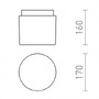 Koupelnová - RED R13682 ARANA R 17 stropní opálové sklo/chrom 230V E27 15W IP44 - RED - DESIGN RENDL - foto 4