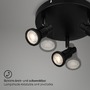 Koupelnová - BRI 2992-035R LED bodové svítidlo pr. 21 cm 3xGU10 4,8W 400lm černá - BRILONER - foto 4