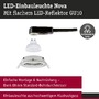Kruhová - P 92325 LED vestavné svítidlo 3-krokové-stmívatelné Nova GU10 Flat výklopné 4,9W 230V stmívatelné 2700K kov kartáčovaný - PAULMANN - foto 4