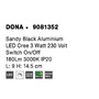 Bodová - NV 9081352 Bodové svítidlo DONA černý hliník LED Cree 3W 230V vypínač na těle 3000K IP20 - NOVA LUCE - foto 4