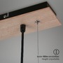 Podélná - BRI 4143034 Závěsné svítidlo, 120 cm, 3x E14, max. 10W, kouřová/dřevo - BRILONER - foto 4
