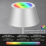 Na stůl - BRILO 7466018 LED RGB nabíjecí stolní lampa 38 cm 2W 200lm chrom - BRILO - foto 4