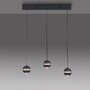 Vícečetná - LD 14991-18 Kolekce Schöner Wohnen LED závěsné svítidlo, černá, 3-ramenné, Comfort Lift, krokově stmívatelné, 3000K - JUST LIGHT - foto 4