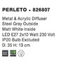 Kruhová - NV 826807 Stropní svítidlo PERLETO stropní svítidlo ocel šedý kov a akrylový difuzor E27 2x12W - NOVA LUCE - foto 4