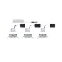 Kruhová - P 5141 Smart Home Zigbee set Smart Home Zigbee 3.0 vestavné svítidlo Nova Coin + Zigbee Cephei výklopné kruhové 84mm 50° Coin 3x6W 230V 2700K kov kartáčovaný - PAULMANN - foto 4