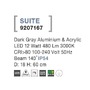 Sloupková - NV 9207167 Venkovní sloupkové svítidlo SUITE tmavě šedý hliník a akryl 18 LED 12W 3000K 100-240V 140st. IP54 - NOVA LUCE - foto 4