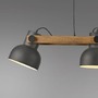 Dekorativní - LD 15743-18 CUP 2.0 závěsné svítidlo černé s dřevem z akácie nastavitelná výška nastavitelné - JUST LIGHT - foto 4