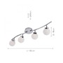 Bodová - LD 14551-17 MIKO LED stropní svítidlo 4-ramenné, chrom, bodové lineární svítidlo RGB+3000K - LEUCHTEN DIREKT / JUST LIGHT - foto 4