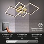 Hranatá - BRILO 3128-017 LED rám 75 cm 2x14W 1500lm zlatá - BRILO - foto 4