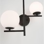 Dekorativní - NV 9190421 Nástěnné svítidlo IMPERO bílé matné sklo černý kov E14 2x5W 230V IP20 bez žárovky - NOVA LUCE - foto 4