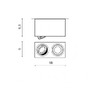 Downlight - AZZ AZ2826 Stropní bodové přisazené svítidlo Azzardo Brant 2 square white AZ2826 GU10 2x50W IP20 18cm hranaté bílé - AZZARDO - foto 4