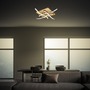 Hranatá - BRI 3816014 Vinka LED stropní svítidlo, tvar vlny, dekor dřeva, teple bílé světlo, černá/dřevo, 47,5x47,5cm - BRILONER - foto 4