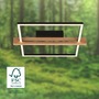 Hranatá - BRI 3842014 Moldura LED stropní svítidlo, stmívatelné, paměťová funkce, 14W, 1650 lm, černá/dřevo - BRILONER - foto 4