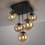 Vícečetná - LD 14702-18 NYMÖLLA Stropní svítidlo, černá, skleněné koule, jednoduchý design, 5ti ramenné - LEUCHTEN DIREKT / JUST LIGHT - foto 4