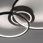 Kruhová - LD 14540-18 ASMINA LED stropní svítidlo černá otočné světelné kruhy samostatně vypínatelné 3000K - LEUCHTEN DIREKT / JUST LIGHT - foto 4
